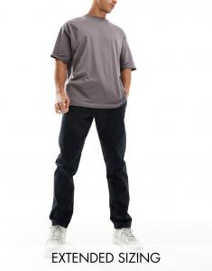 ASOS DESIGN – Черные брюки с эластичной резинкой на талии