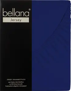 Простыня на резинке Bellana Jersey 140-160 x 200 см, темно-синяя, 120 г/м², 100% хлопок Traumschloss