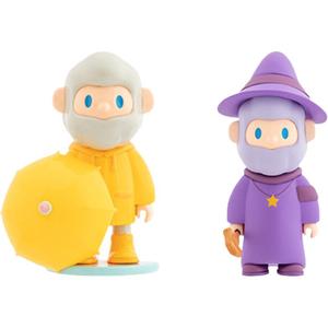 Набор из 12 елочных украшений «Фермер Боб» из коллекции Color Collection в загадочных коробках Finding Unicorn, confirmation - желтый - raincoat boy + фиолетовый - wizard (unboxing and unbagging)