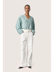 Рубашка с длинными рукавами SLLeodora, свободного кроя, серебристо-синего цвета Soaked in Luxury