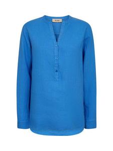 Топ Danna из чистого льна MOS MOSH, Mid Blue