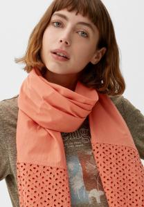 Шарф MIT LOCHSTICKEREI s.Oliver, оранжевый