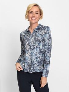 Рубашка-поло с принтом ледяного голубого и темно-синего цветов WITT WEIDEN