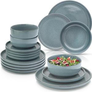 Набор посуды «Каирский океан» - 18 предметов из керамики Sänger, синий