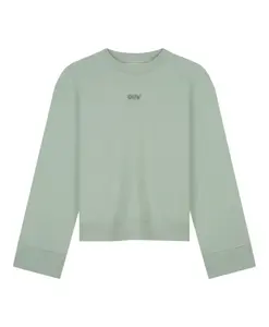 Свитер с круглым вырезом и ретро-логотипом, зеленый Olaf Hussein, зеленый