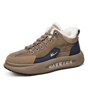 WARRIOR Низкие повседневные ботинки мужские - кофе/темно-синий (снежные ботинки), цвет Coffee/Dark Blue (Snow Boots)