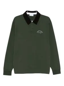 Рубашка с длинными рукавами и бархатным воротником Maison Labiche, зеленый