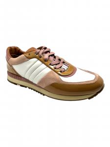 Женские замшевые кроссовки Bally Asyia белого/розового цвета, размер 6,5