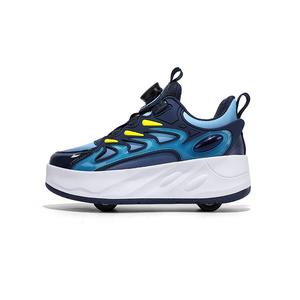 Износостойкие сбалансированные низкие детские кроссовки для активного отдыха Kuding, синий