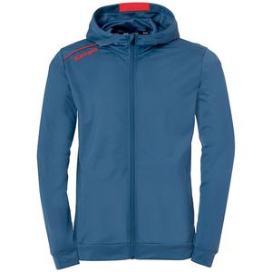 Куртка Kempa Trainingsjacke PLAYER HOOD JACKET, цвет ice grau/fluo rot