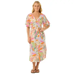 Платье Rip Curl Cala Vadella short sleeve midi, разноцветный