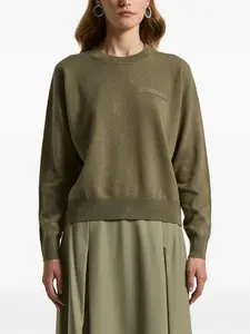 Украшенный свитер Peserico, зеленый