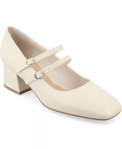 Женские туфли Мэри Джейн с двойным ремешком Nally Journee Collection, белый