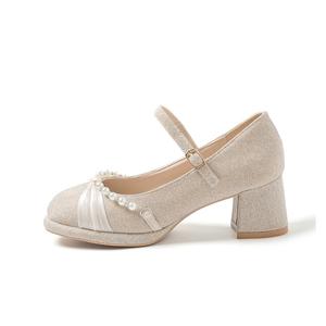 Туфли Мэри Джейн для женщин A poinsettia princess, Apricot 5Cm