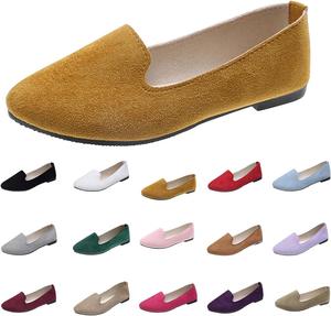 Женские балетки Canbebig, повседневные с заостренным носком, без шнурков, легкие и удобные, для прогулок на улице, рабочие лоферы, осенние модные туфли, Black