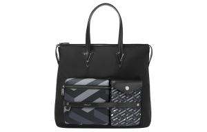 VERSACE Сумка-шоппер из натуральной кожи с декоративными элементами