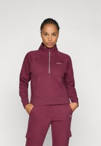 Толстовка DKNY MINI STUD LOGO HALF ZIP PULLOVER WITH POCKET, Syrah/Berry