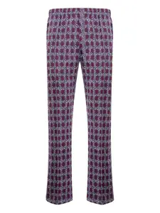 Жаккардовые брюки Needles, фиолетовый
