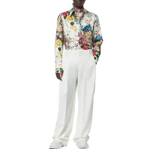 Классическая рубашка с цветочным узором LV Louis Vuitton, белый