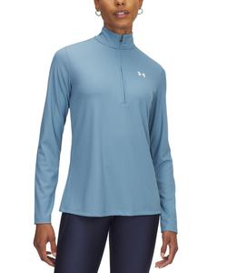 Женская ребристая футболка UA Tech Under Armour, Blue Smoke /  / White