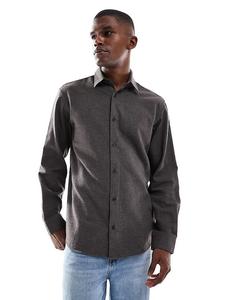 Рубашка JJ Rebel с начесом коричневого цвета