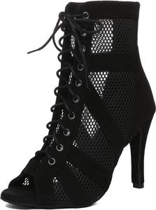 Женские вечерние ботильоны Minishion с открытым носком для танцев