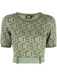 Gcds укороченный топ Matilda с монограммой, зеленый