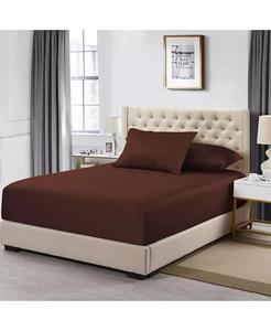 Только хлопчатобумажная простыня на подкладке — однотонная, плотность нити 600, Twin XL Egyptian Linens, коричневый