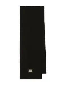 Шарф в рубчик с логотипом DG Dolce & Gabbana Kids, черный