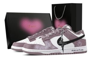 Dunk Cross Rose, Heart Box устойчивые к истиранию низкие кроссовки для скейтбординга unisex Nike, фиолетовый