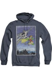 Batman Dkr Duo Adult Heather Hoodie / Толстовка с капюшоном Gildan, темно-синий
