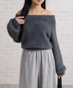 Трикотажный топ с эффектом пера, растягивающийся в трех направлениях [очень удобный, пушистый, универсальный трикотаж]