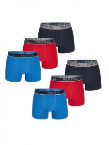 Трусы боксеры Phil & Co. Berlin Retro Boxer Jersey Core, цвет BlueRedBlack