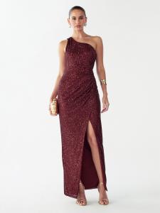 BWLDR Вечернее платье 'Brodey' в темно-красном цвете