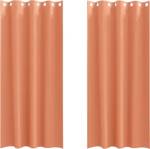 Плотные шторы с кольцами, 2 шт., терракотовые, 225 x 140 см vidaXL