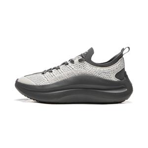 Li-Ning Cloud Wave Slip On с амортизацией, нескользящие, износостойкие, легкие, низкие повседневные кроссовки Women's, stalactite серый/черный pine серый