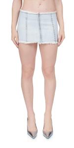 Лазурная джинсовая мини-юбка Loran с кристаллами SIEDRÉS