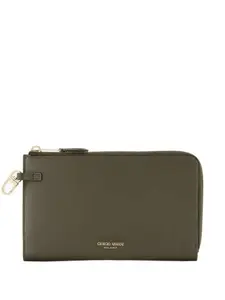 Кошелек с круговой молнией Giorgio Armani, зеленый