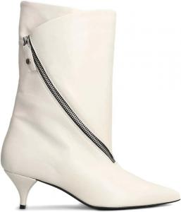 Женские ботильоны на низком каблуке с заостренным носком, челси, короткие ботинки, молния, V-образный вырез, низкий каблук, для вечеринок, свадеб, ночных выходов и офиса NSZPD, Beige