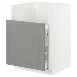 Нижний шкаф раковина TALLSJÖN METOD/MAXIMERA IKEA, 60x60 см, цвет white/bodbyn grey
