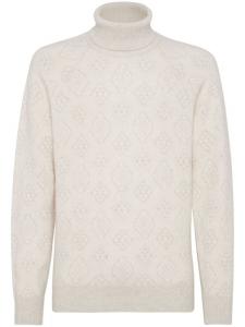 Brunello Cucinelli джемпер с высоким воротником, белый