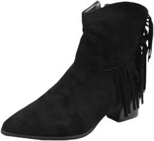 Женские модные ботильоны больших размеров на осень/зиму с боковыми молниями, легкие в надевании и снятии, подходят для прогулок на улице и ежедневной носки. FmShi, Black