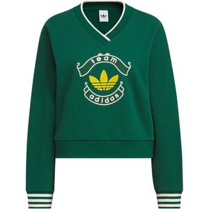 Толстовка FW25 TEAM SWEATCREW женская Adidas Originals, темно-зеленый