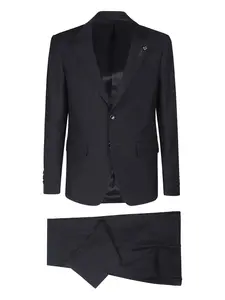 Костюм из чистой шерсти Lardini, синий