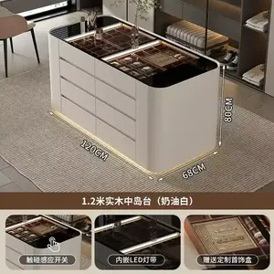 Yu Senyi Комод 120 см для хранения украшений из массива дерева, напольный, высокий, в стиле 68 degree, цвет cream white, доставляется в собранном виде