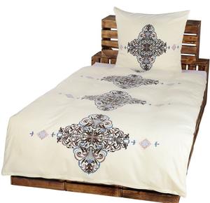 Зимний комплект постельного белья из 2 предметов, комплект постельного белья, пододеяльник большого размера 155x220, наволочка 80x80 для спальни, теплый приятный флис из микрофибры, НОВЫЙ современный мандала, кремовый ванильный Optidream