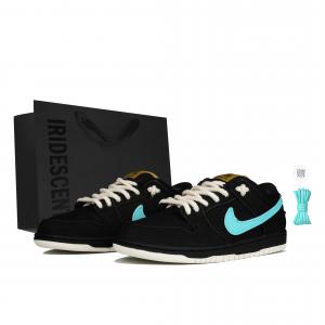 Nike Кроссовки для скейтбординга Dunk SB Slip с антискользящим покрытием, износостойкие, низкие, унисекс, черно-синие