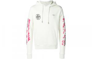 Офф-уайт худи с диагональным трафаретом OFF-WHITE