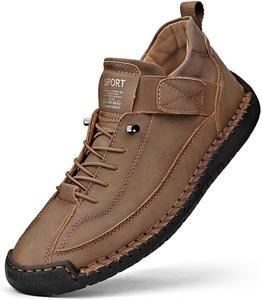 Мужские повседневные ботинки Qacksv до середины голени, водоотталкивающие, для активного отдыха, рабочие, удобные, мягкая кожа, прочная строчка, деловой повседневный стиль, хаки