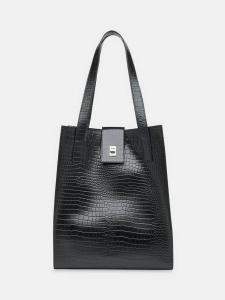 Сумка Inara с эффектом крокодила и поворотной застежкой Whistles, Black